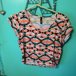 Aztec colored crop top