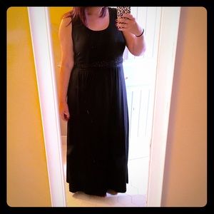 Black maxi dress