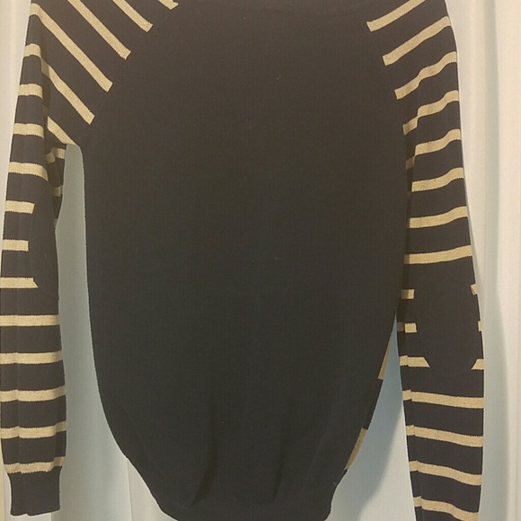 Striped Navy and Tan Sweater from Red Camel - Picture 2 of 3