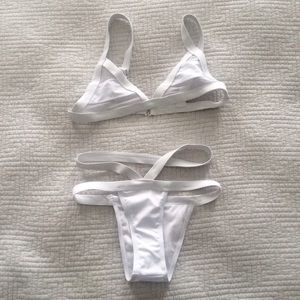 White bikini set