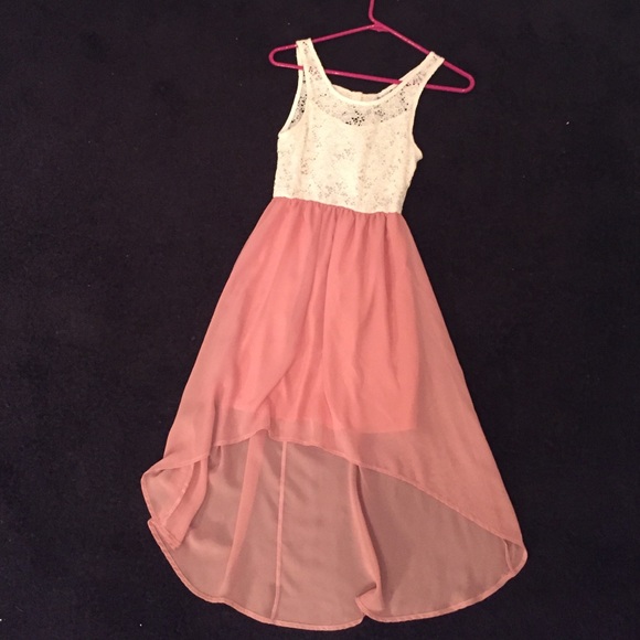 Pink & Lace Open Back Dress