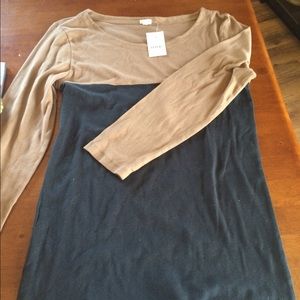 J Crew Factory two tone knit shirt