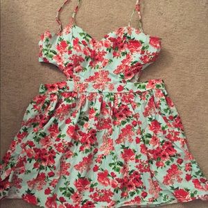Cut out floral dress