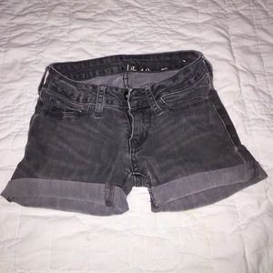 gray cut off shorts