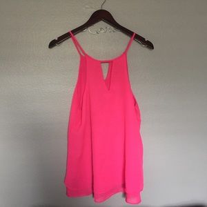Hot Pink Cut Out tank