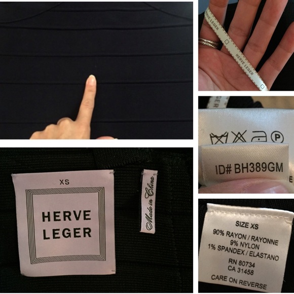 NWOT Auth Herve Leger Navy Blue Dress XS - Picture 4 of 4