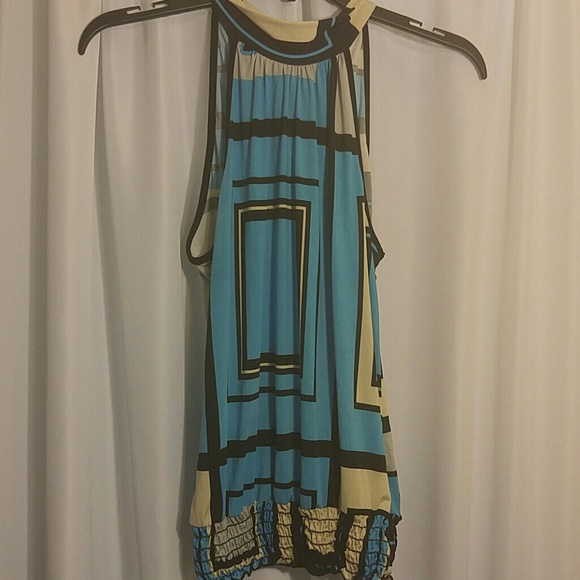 Geometric print sleeveless tank top - Picture 1 of 2