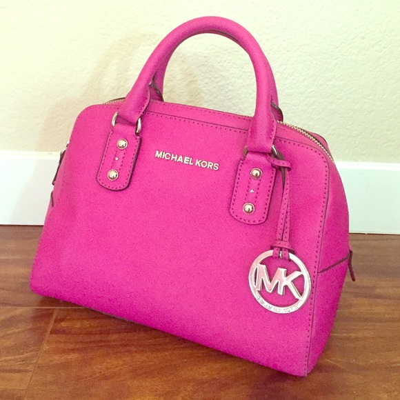Michael Kors Pink Saffiano Leather Handbag