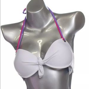 New push up bikini top white size M