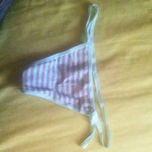 Victoria Secret striped thong.