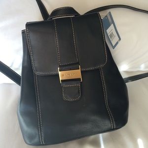NWT Sereta Black Leather Backpack