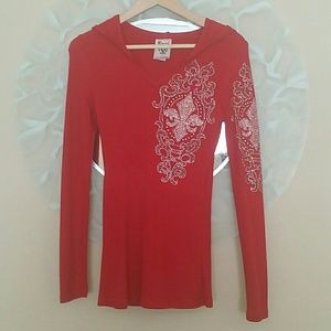 Red Hoodie with bling.