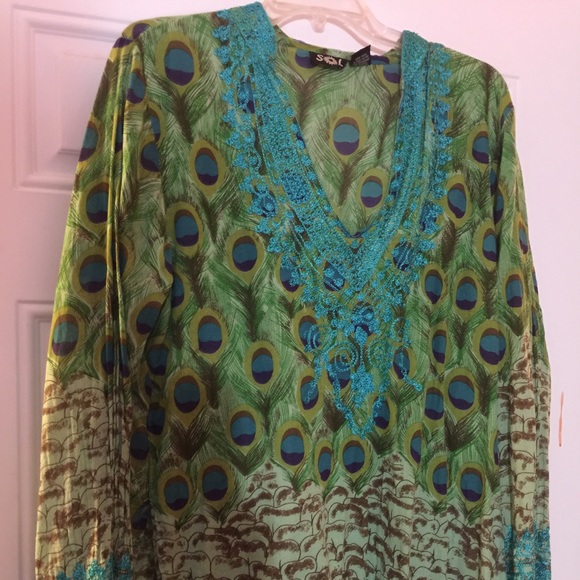 Peacock print tunic!