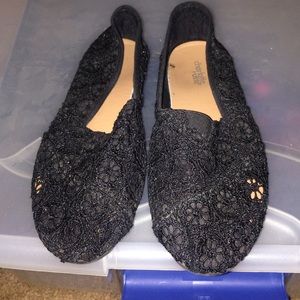 Lace black Tom styled flats