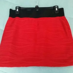 Red bodycon skirt