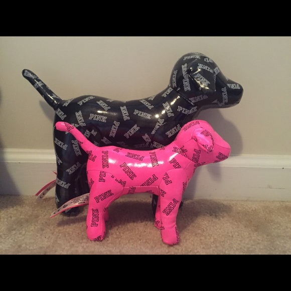 2 PINK Dogs, One Black, One Hot Pink