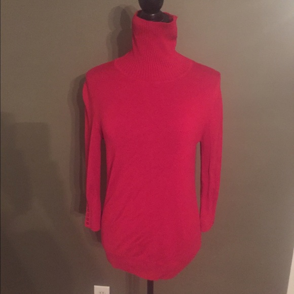 Express Red Turtleneck