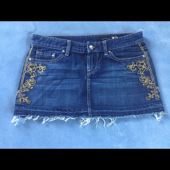 Size 4 Express (x2) denim mini skirt