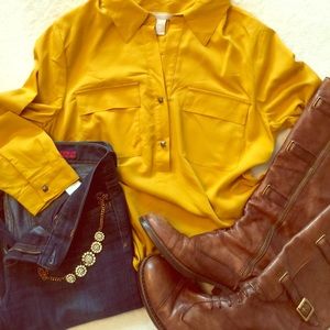 Long Sleeve Military Inspired Top