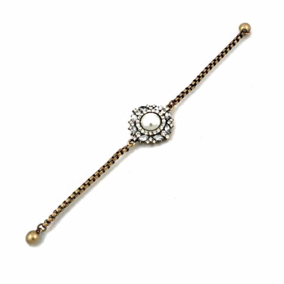 Handmade Glass & Pearl Vintage Style Bracelet