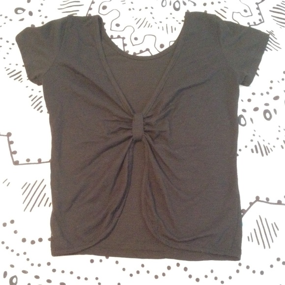 NWOT Black Open Back Shirt