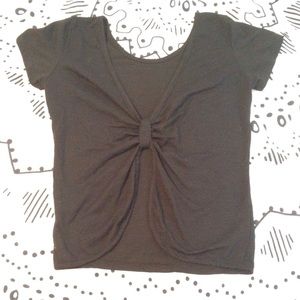 NWOT Black Open Back Shirt