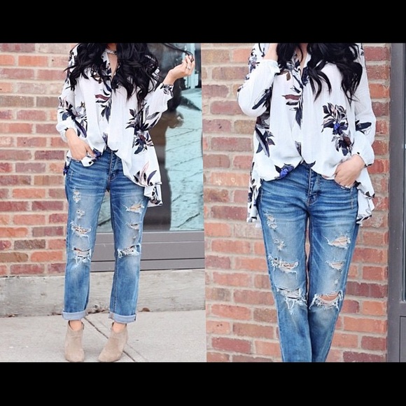 Free People Electric Orchid Print Swing Tunic