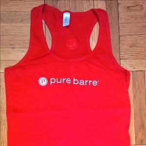Pure Barre workout racerback burnout tank top
