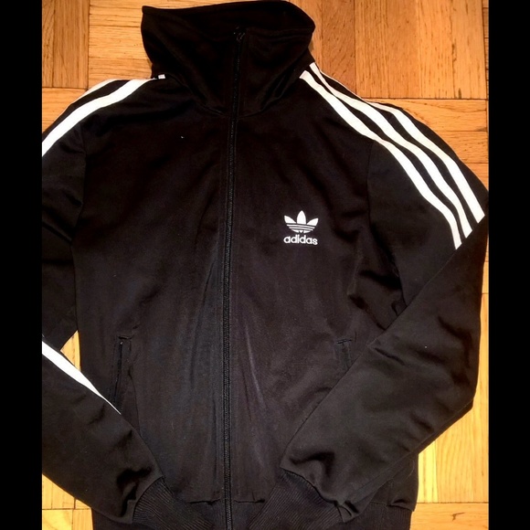 Adidas black track jacket size small