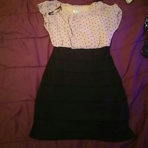 Sheer Pink polka dot dress