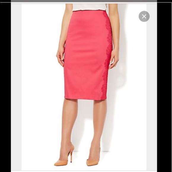 Pink/coral color  pencil skirt
