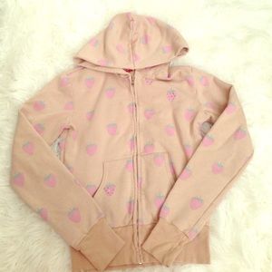 Primp strawberry zip hoodie