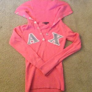 Pink sweater with buttons