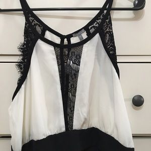 Black and white crop top