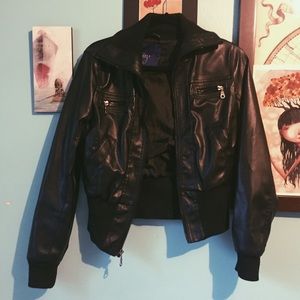 Faux leather jacket👽