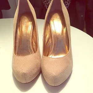 BCBG nude heels