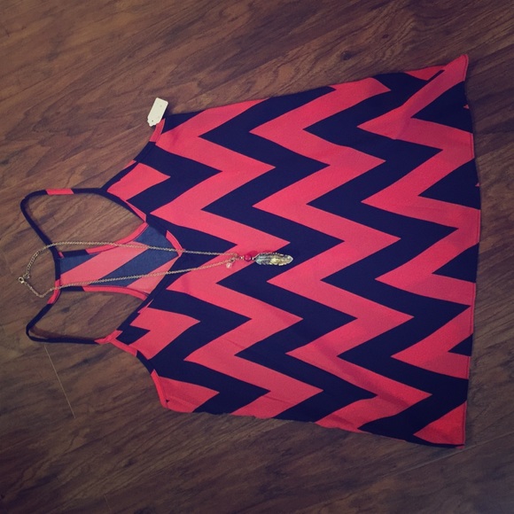 Chevron racer back tank