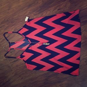 Chevron racer back tank