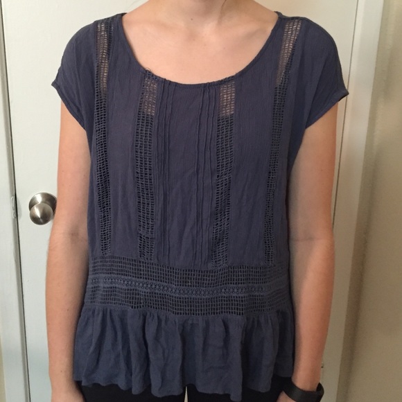 Anthropologie Semi-Sheer Blouse - Picture 3 of 4