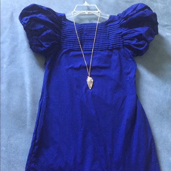 Blue cotton dress