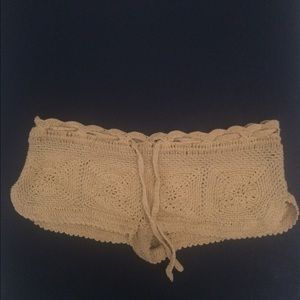 gold crochet andi bagus shorts