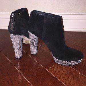Brand New Michael Kors suede/snakeskin booties