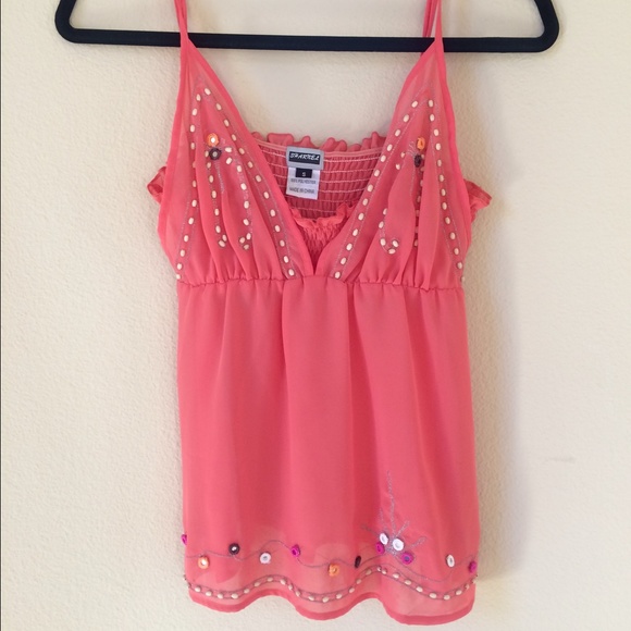 Bright orange bohemian top