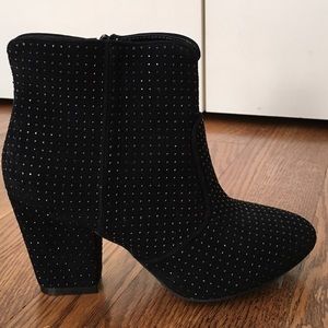 Studded Black Suede ShoeMint Booties
