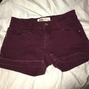 Burgundy shorts