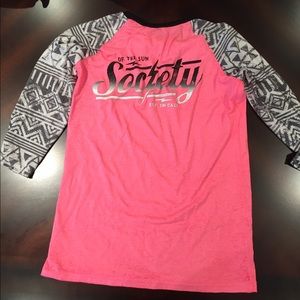 Society pink small long sleeve shirt