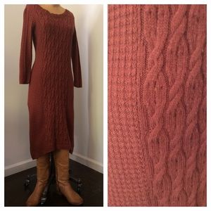 MIDI sparrow sweater dress terra-cotta colored