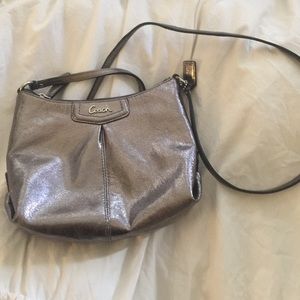 Coach Crossbody Gunmetal Silver