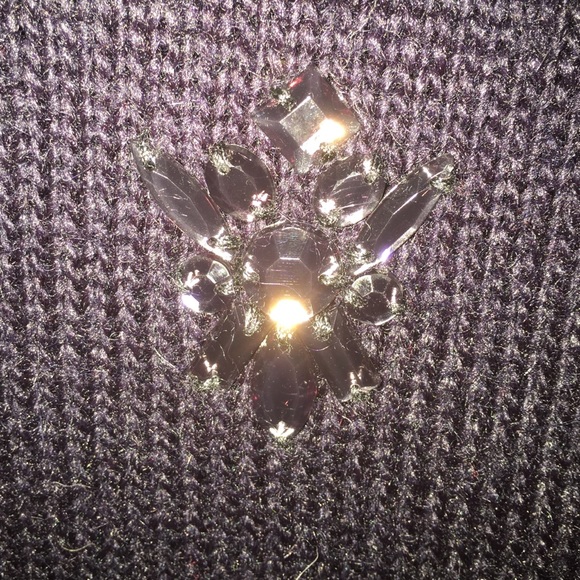 Navy Jeweled J crew sweater! - Picture 2 of 4