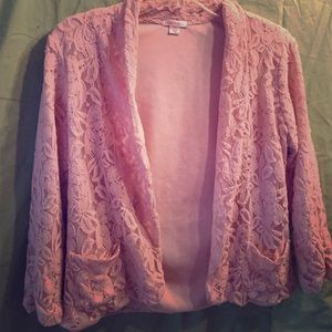 Xhilaration blush pink lace blazer